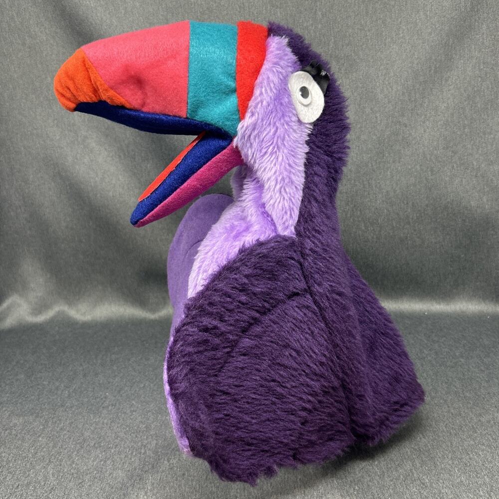 Vintage 1980s Promotional Purple Miranda the Toucan Bird Plush Hand Puppet